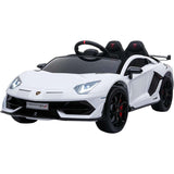Ricco  Lamborghini Aventador SVJ 12V 7A Kids Electric Ride On - White
