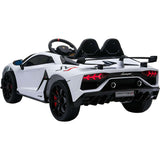 Ricco  Lamborghini Aventador SVJ 12V 7A Kids Electric Ride On - White
