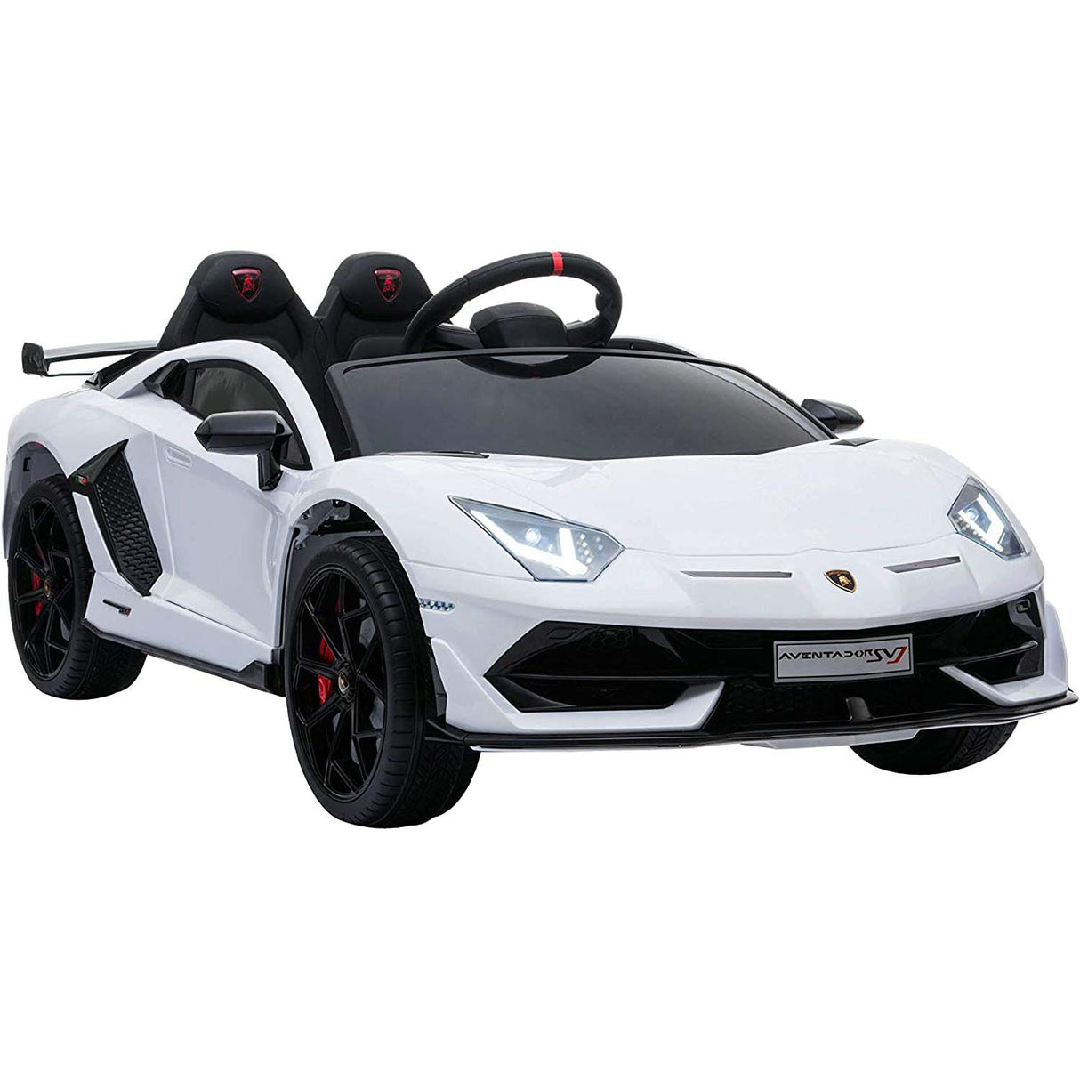 Ricco  Lamborghini Aventador SVJ 12V 7A Kids Electric Ride On - White
