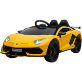Ricco  Lamborghini Aventador SVJ 12V 7A Kids Electric Ride On - Yellow