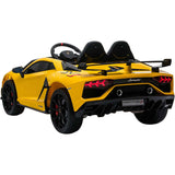 Ricco  Lamborghini Aventador SVJ 12V 7A Kids Electric Ride On - Yellow