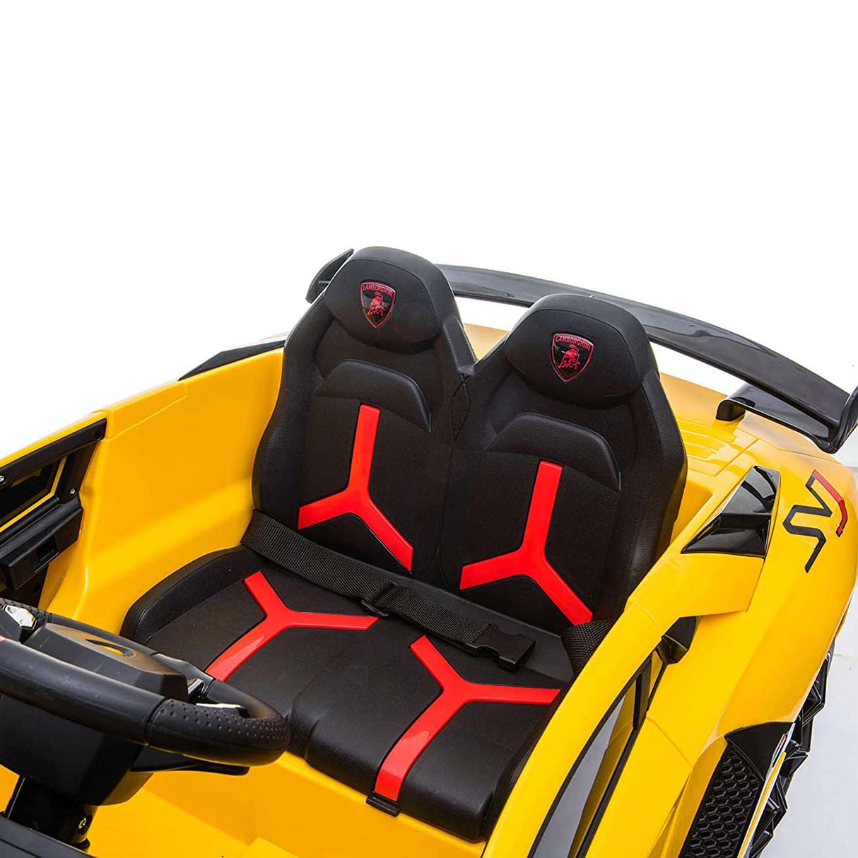 Ricco  Lamborghini Aventador SVJ 12V 7A Kids Electric Ride On - Yellow