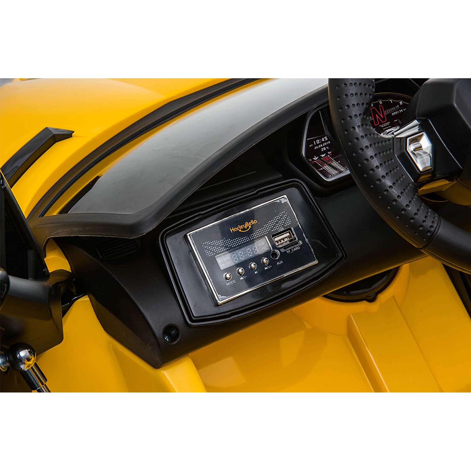 Ricco  Lamborghini Aventador SVJ 12V 7A Kids Electric Ride On - Yellow