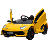 Ricco  Lamborghini Aventador SVJ 12V 7A Kids Electric Ride On - Yellow