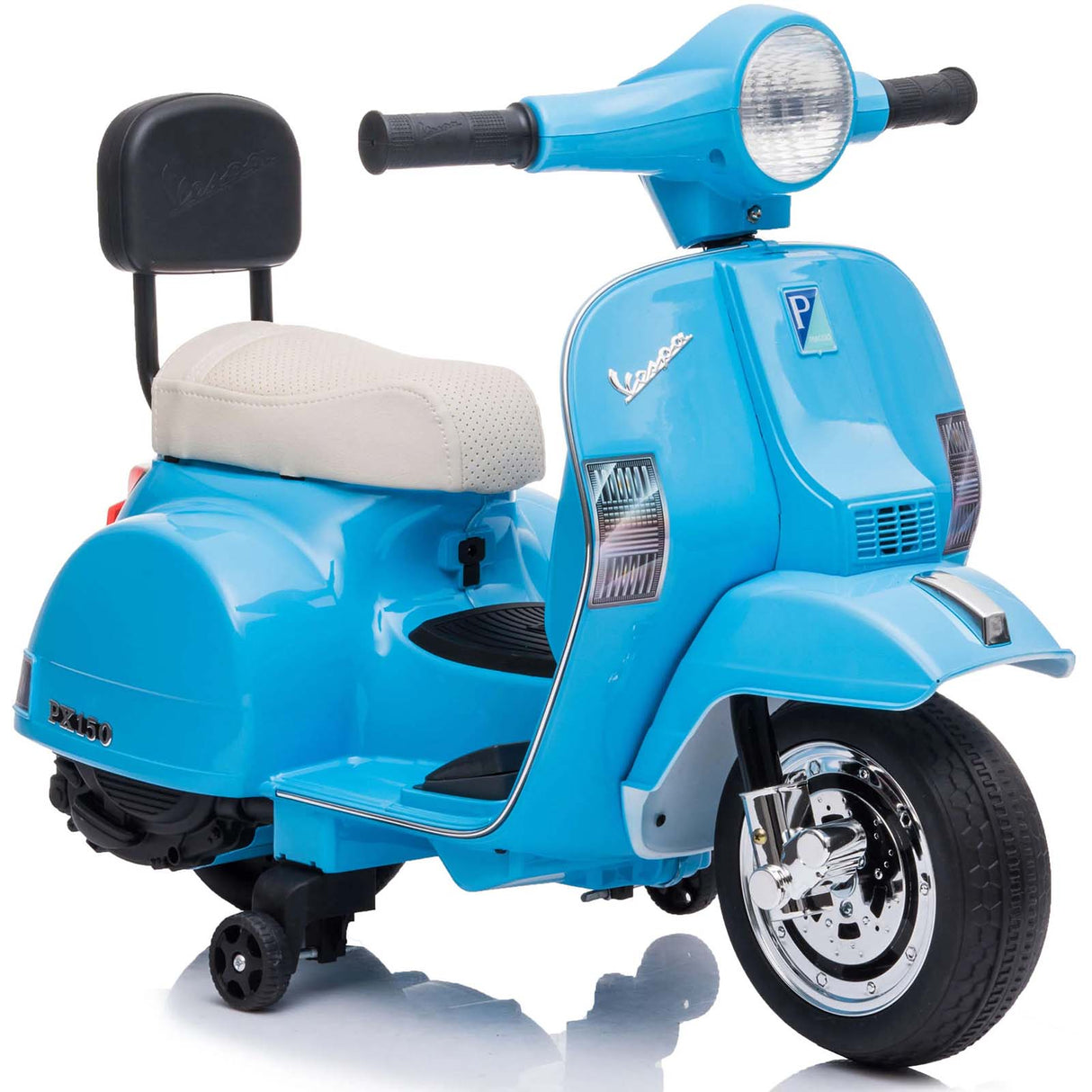 Ricco Mini Vespa PX150 Kids Electric Ride On - Blue