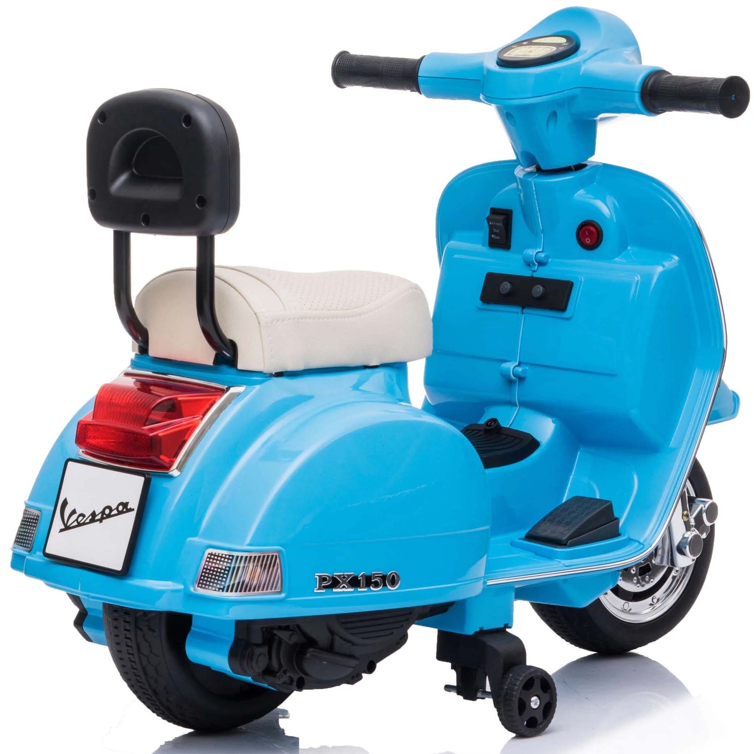 Ricco Mini Vespa PX150 Kids Electric Ride On - Blue