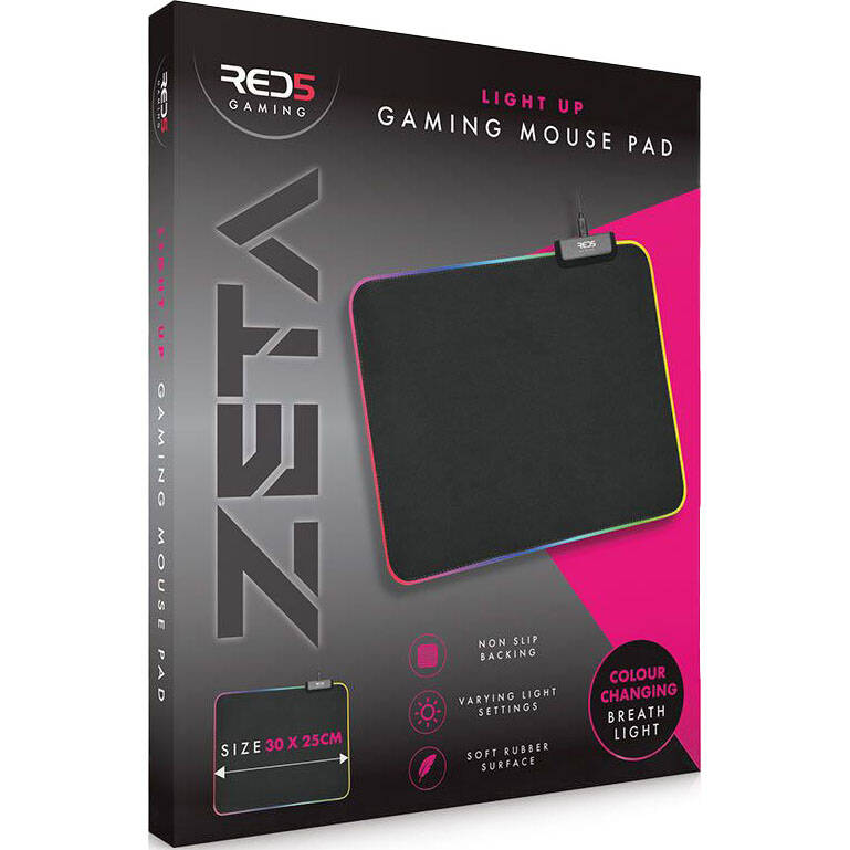 RED5 Gaming Mouse Mat RGB Medium w/ Lights