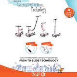 Ride-Ezy Kick & Go Kids Scooter - Blossom