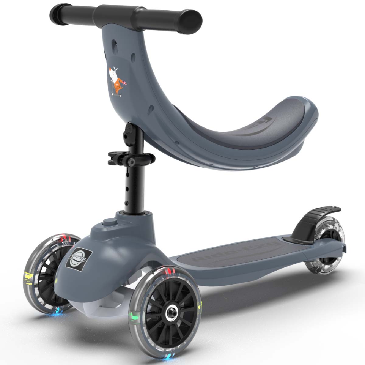 Ride-Ezy Kick & Go Kids Scooter - Thunder Clouds