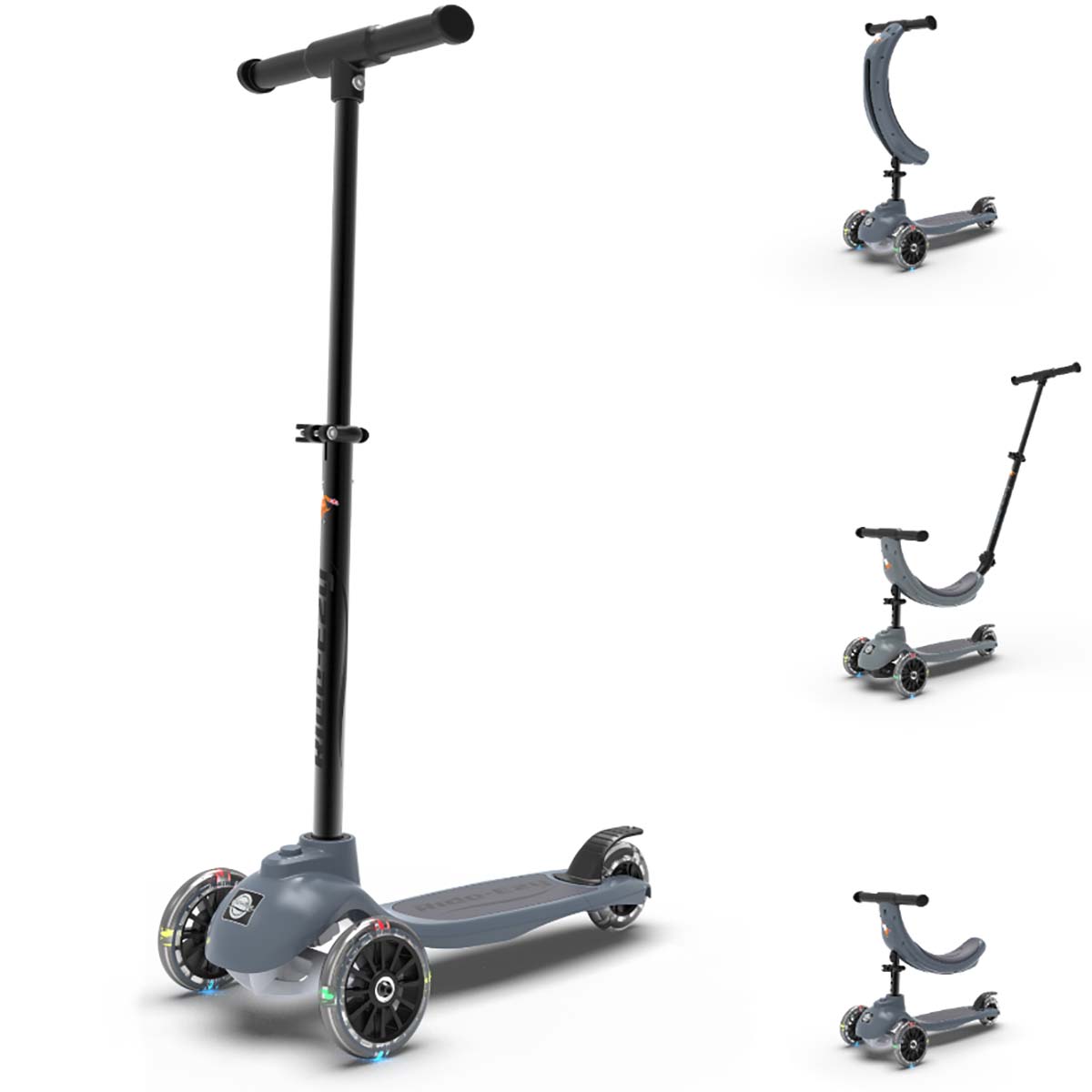 Ride-Ezy Kick & Go Kids Scooter - Thunder Clouds