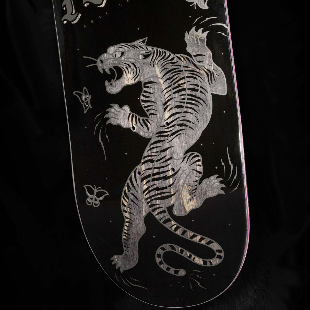 Real Ishod Cat Scratch Skateboard Deck - Black 8.38"