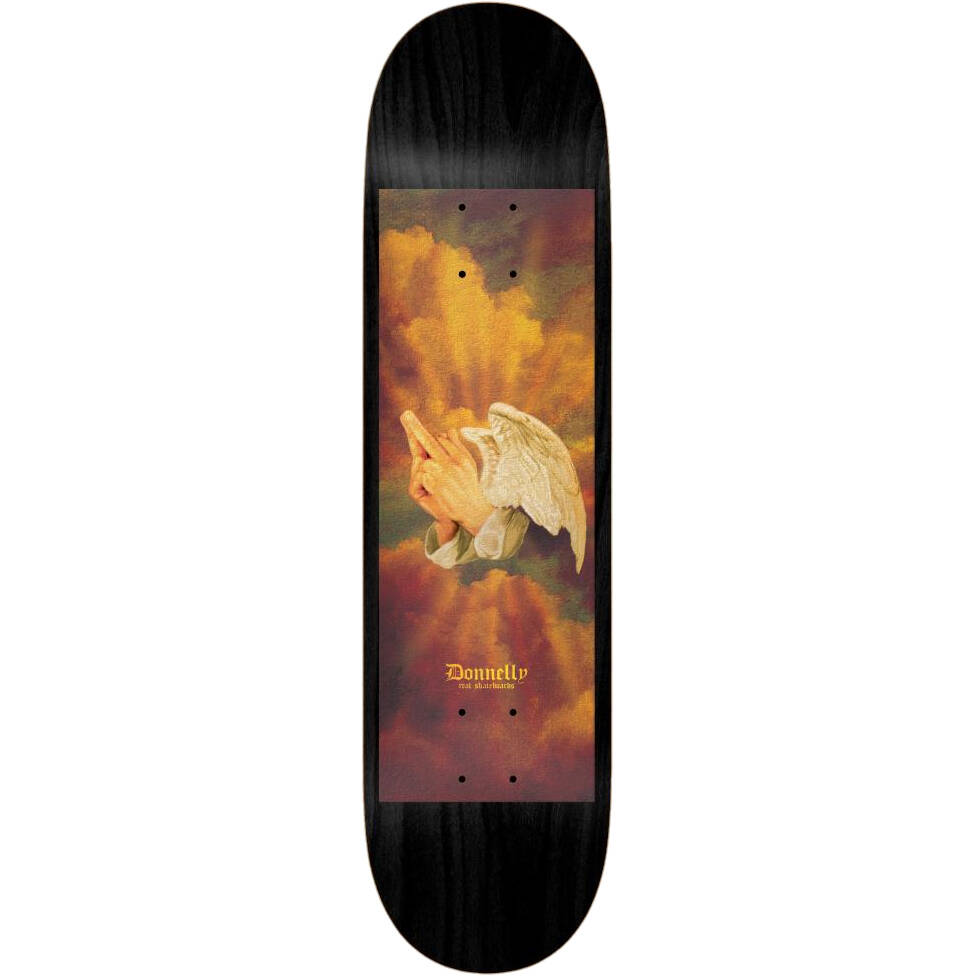 Real Donnelly Praying Fingers Skateboard Deck - Black/Multi 8.25''