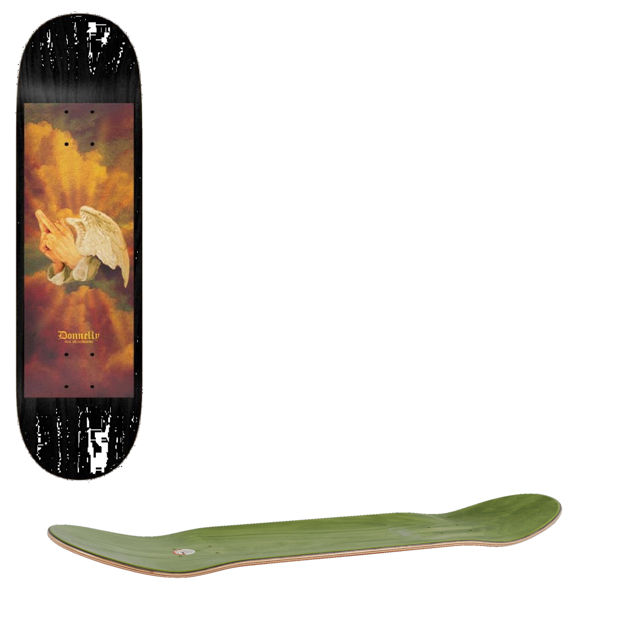 Real Donnelly Praying Fingers Skateboard Deck - Black/Multi 8.06''