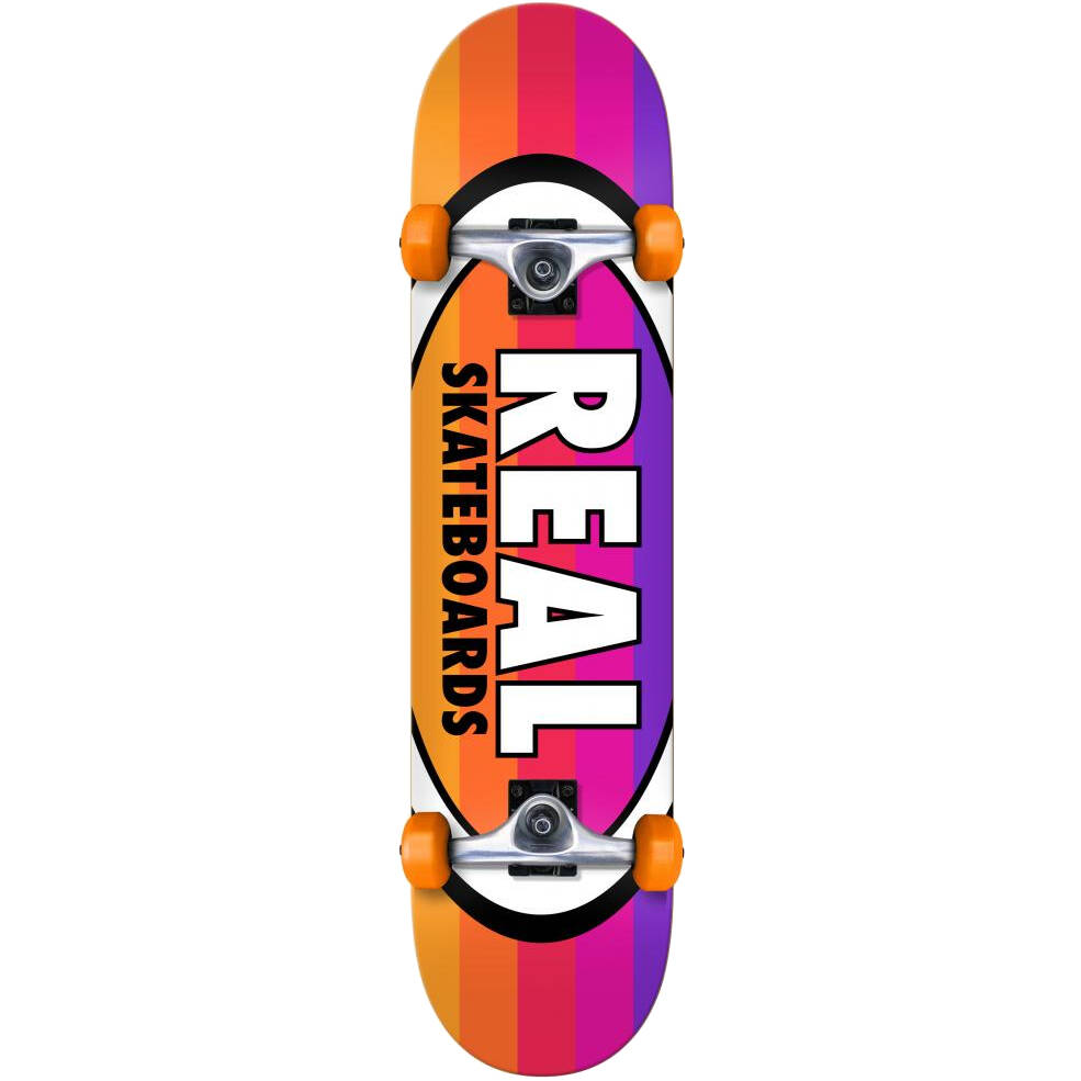 Real Oval Stripes Mini Complete Skateboard - 7.38''
