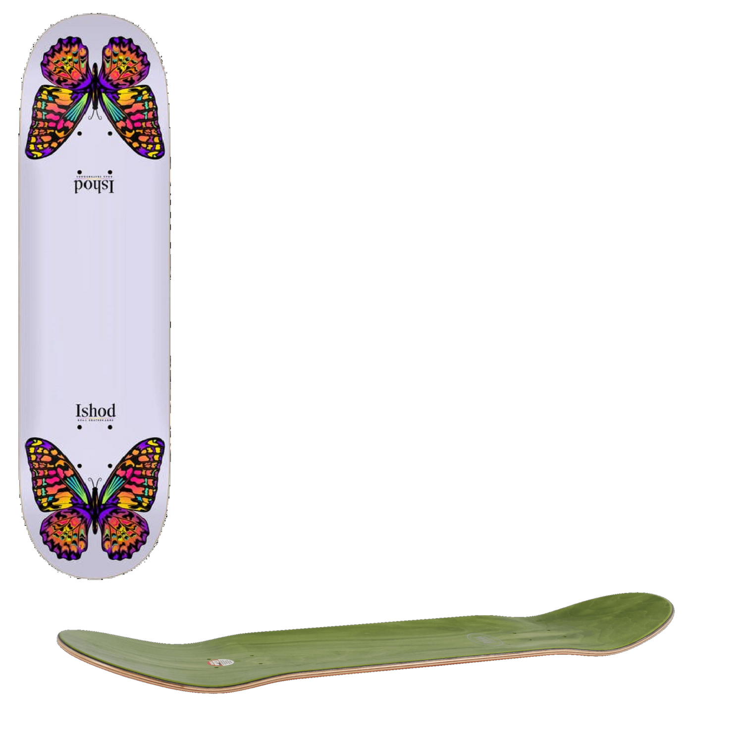 Real Ishod Monarch Twin Tail Slick Skateboard Deck - Pink 8.3''