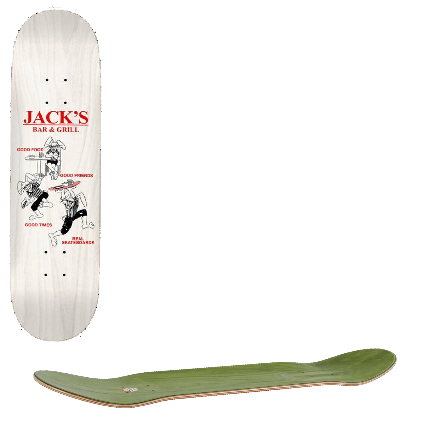 Real Jack Good Times Pro Skateboard Deck - White 8.38''