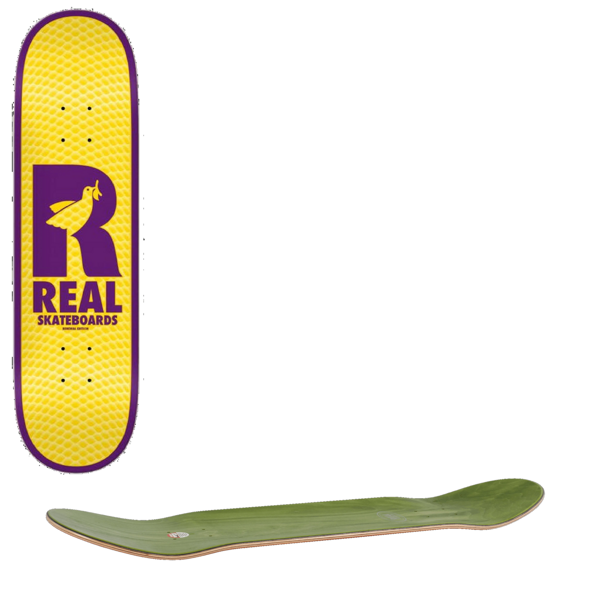 Real Renewal Doves Skateboard Deck - Gold 7.75''