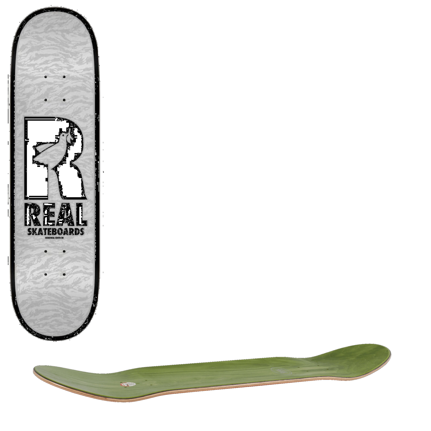 Real Renewal Doves Skateboard Deck - Grey 8.25''