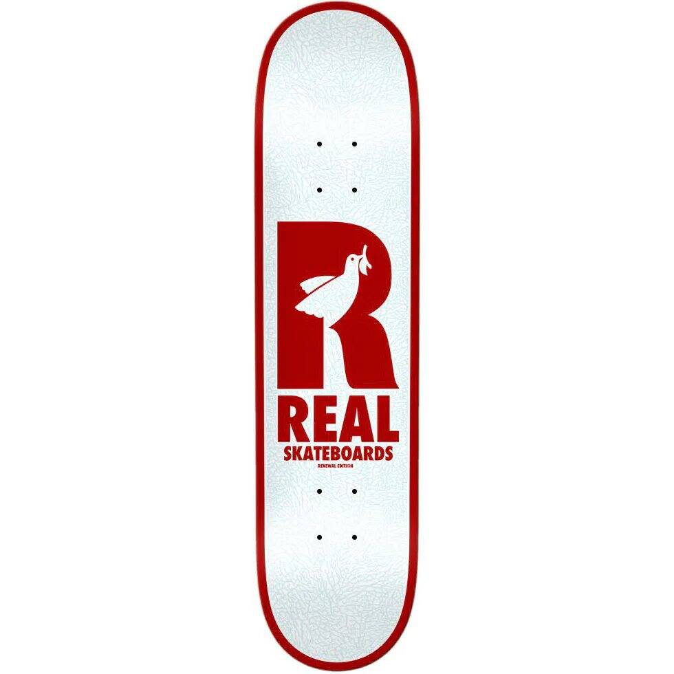 Real Renewal Doves Skateboard Deck - White 8.06''