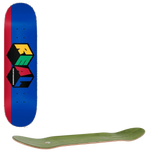 Real Team City Blocks Skateboard Deck - Blue 8.5''