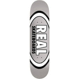 Real Team Classic Oval True Mid Skateboard Deck - Silver 7.75''