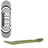 Real Team Classic Oval True Mid Skateboard Deck - Silver 7.75''
