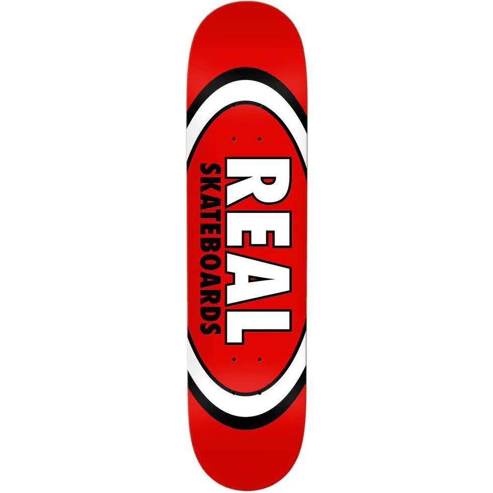 Real Team Classic Oval Skateboard Deck - Red 8.12''