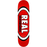 Real Team Classic Oval Skateboard Deck - Red 8.12''