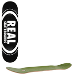 Real Team Classic Oval Skateboard Deck - Black 8.25''
