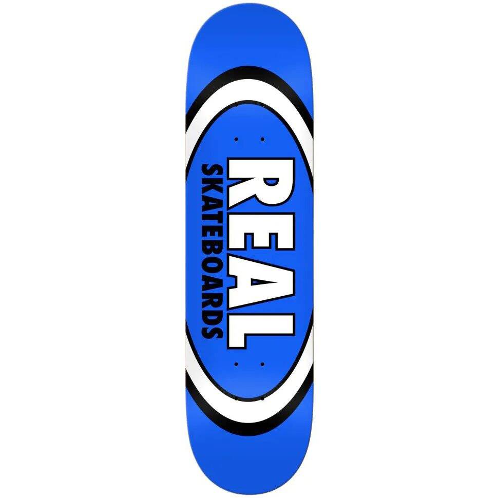 Real Team Classic Oval Skateboard Deck - Blue 8.5''