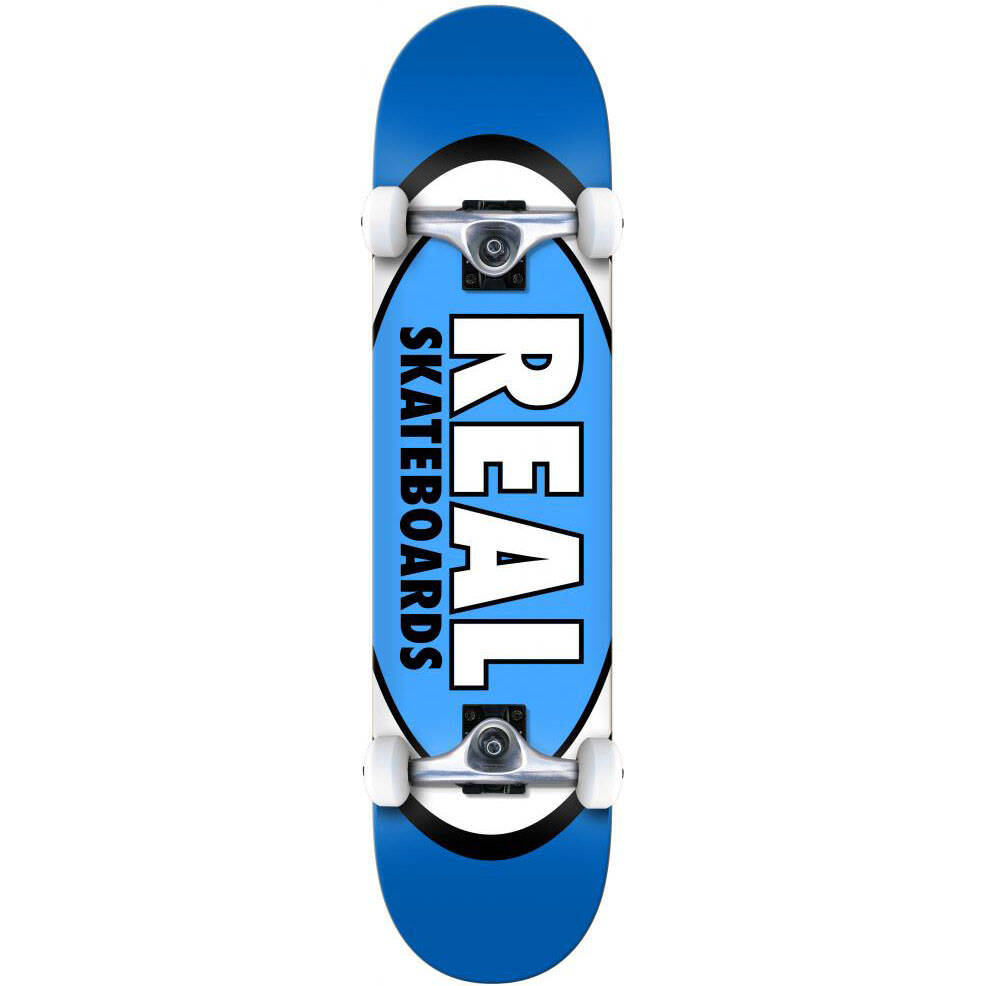 Real Classic Oval Complete Skateboard - Blue 7.75"