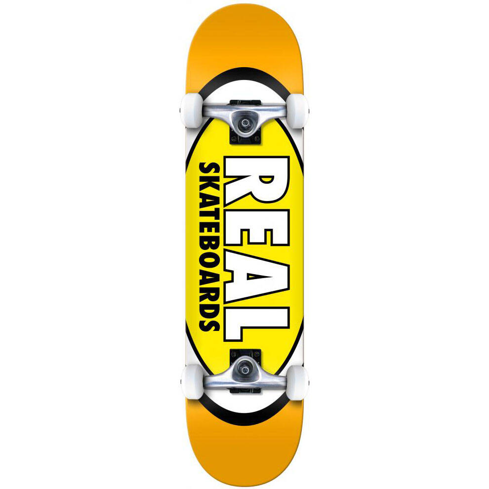 Real Classic Oval Complete Skateboard - Yellow 7.5"