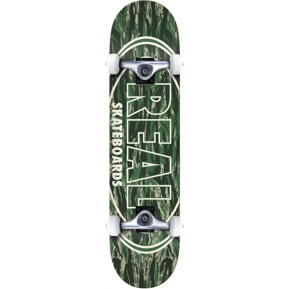 Real Stealth Oval Complete Skateboard - Green 7.5"