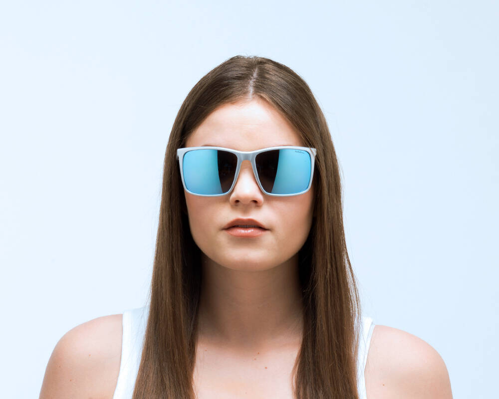 Red Bull SPECT Eyewear Bow Sunglasses - Matt Metallic Silver/Smoke Blue mirror