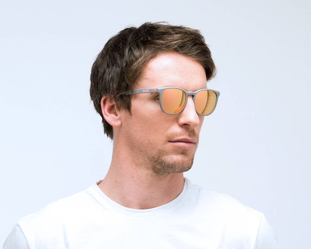 Red Bull SPECT Eyewear Steady Sunglasses - Matt Warm Grey/Brown with Peach Mirror