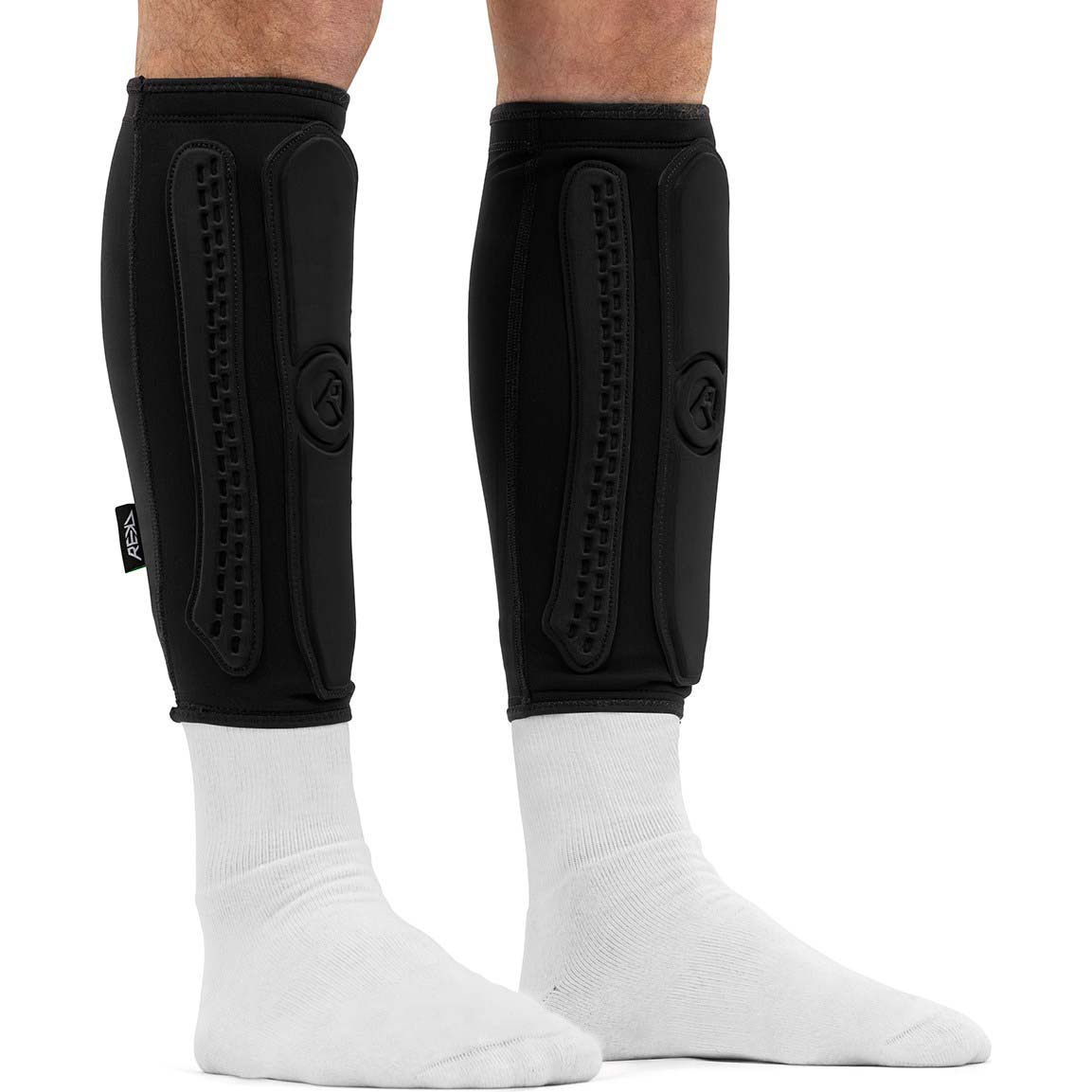REKD Energy Covert Long Shin Guards - Black