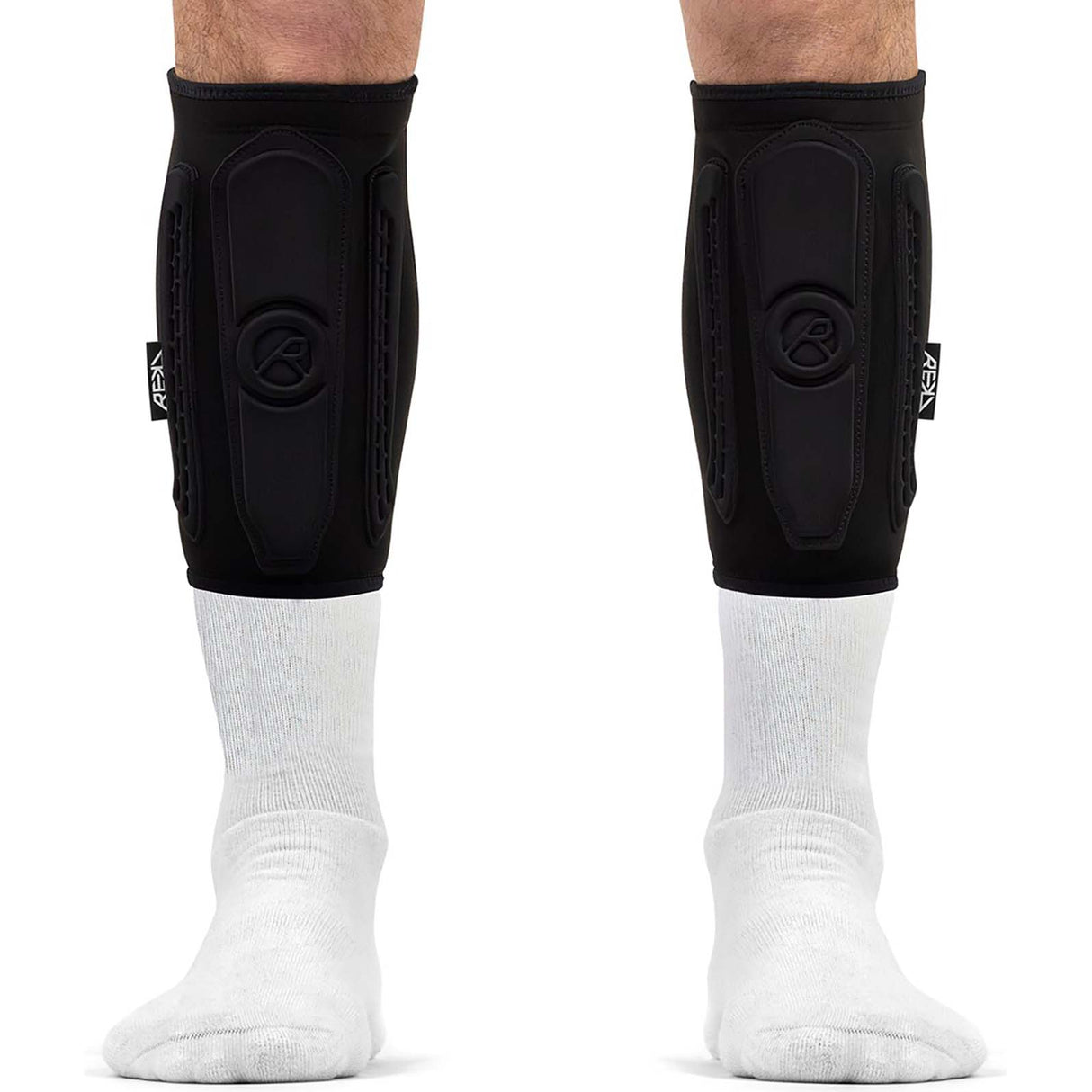 REKD Energy Covert Short Shin Guards - Black