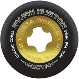 Ricta Nyjah Huston Chrome Core Slim 99a Skateboard Wheels - Black/Gold 52mm (Pack of 4)