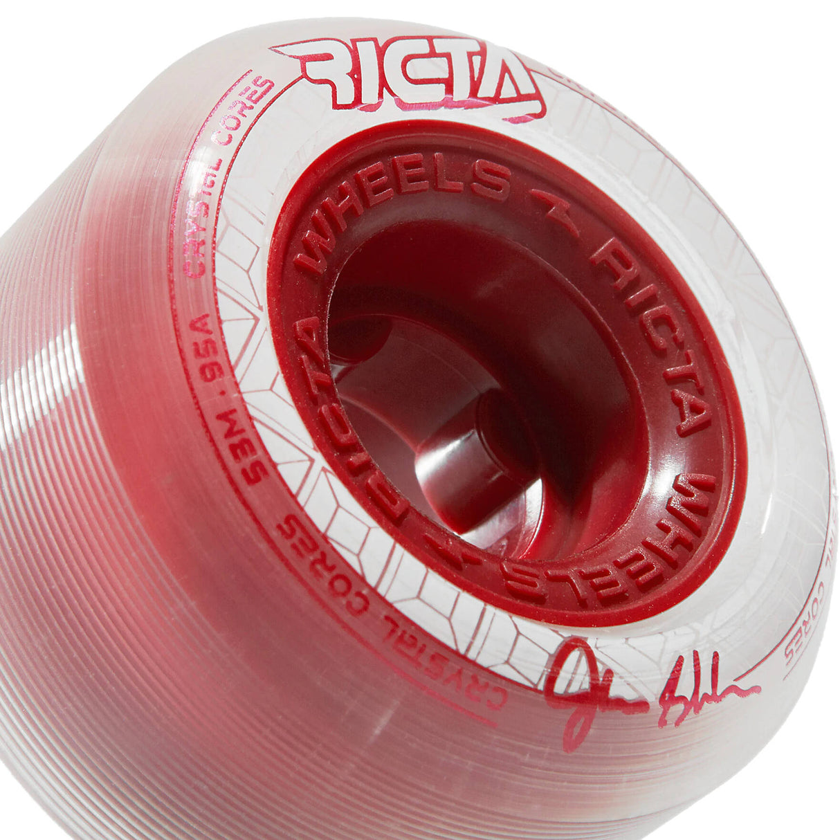 Ricta Crystal Cores 95a Shanahan Skateboard Wheels - Red 53mm