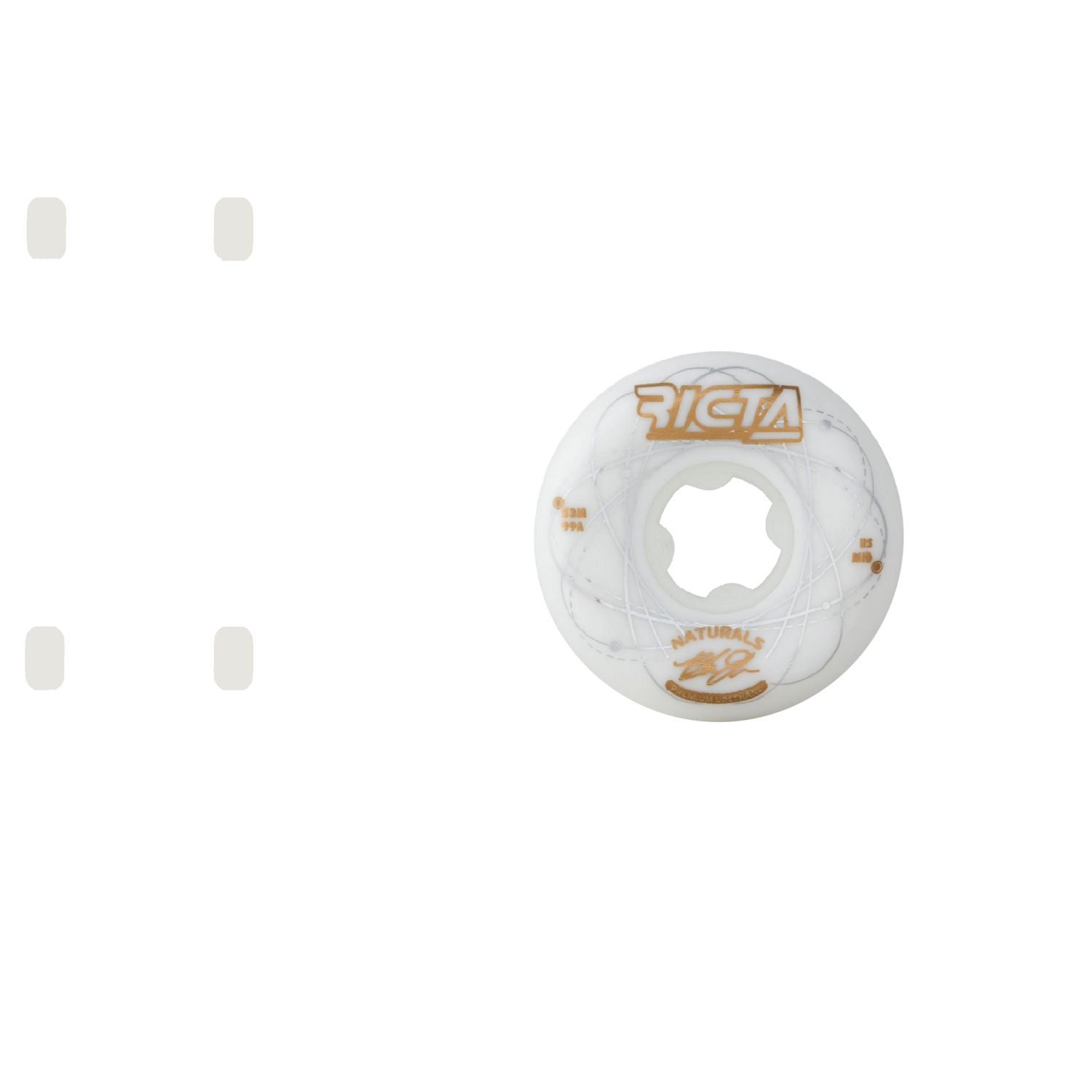 Ricta Orbital Naturals Skateboard Wheels - White 53mm