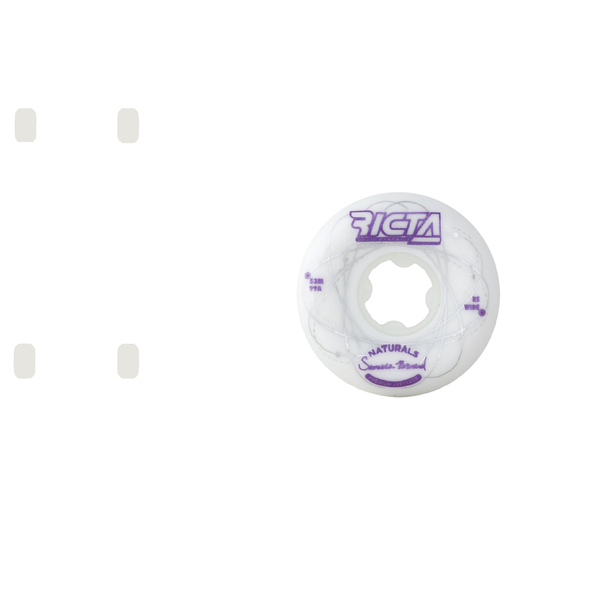Ricta Orbital Naturals Wide Skateboard Wheels - White 53mm