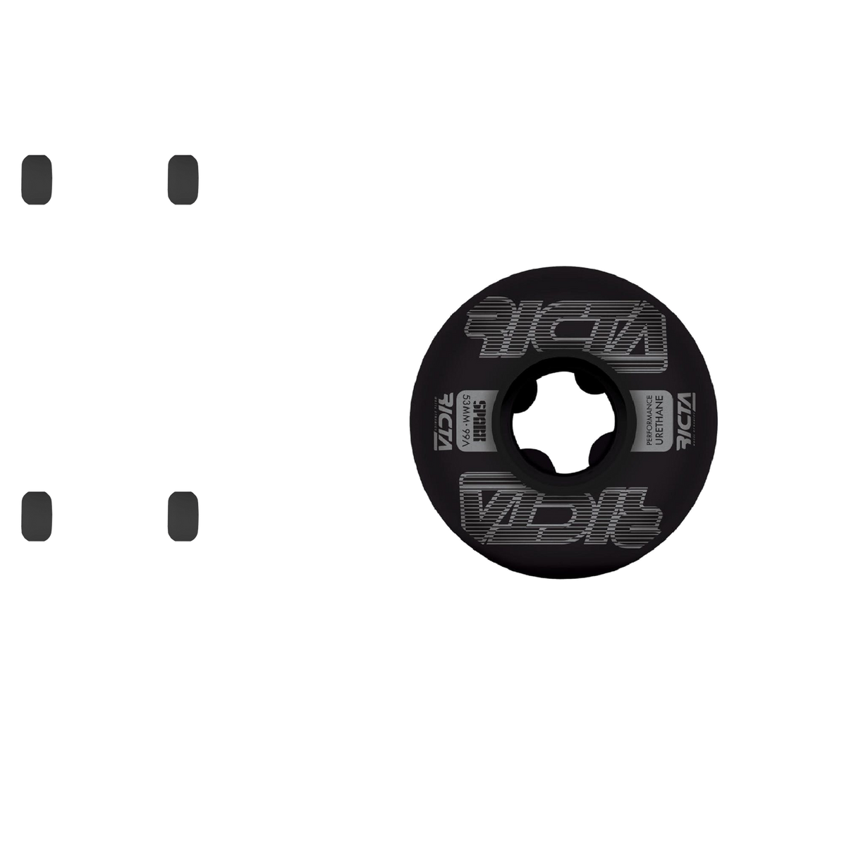 Ricta Framework Sparx 99a Skateboard Wheels - Black 53mm