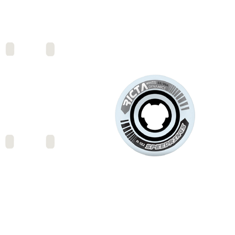 Ricta Speedrings Wide 99a Skateboard Wheels - White 53mm
