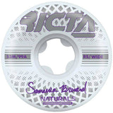 Ricta Brevard Reflective Naturals Wide 99a Skateboard Wheels - White 53mm