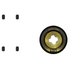 Ricta Chrome Core 99a Skateboard Wheels - Black/Gold 52mm
