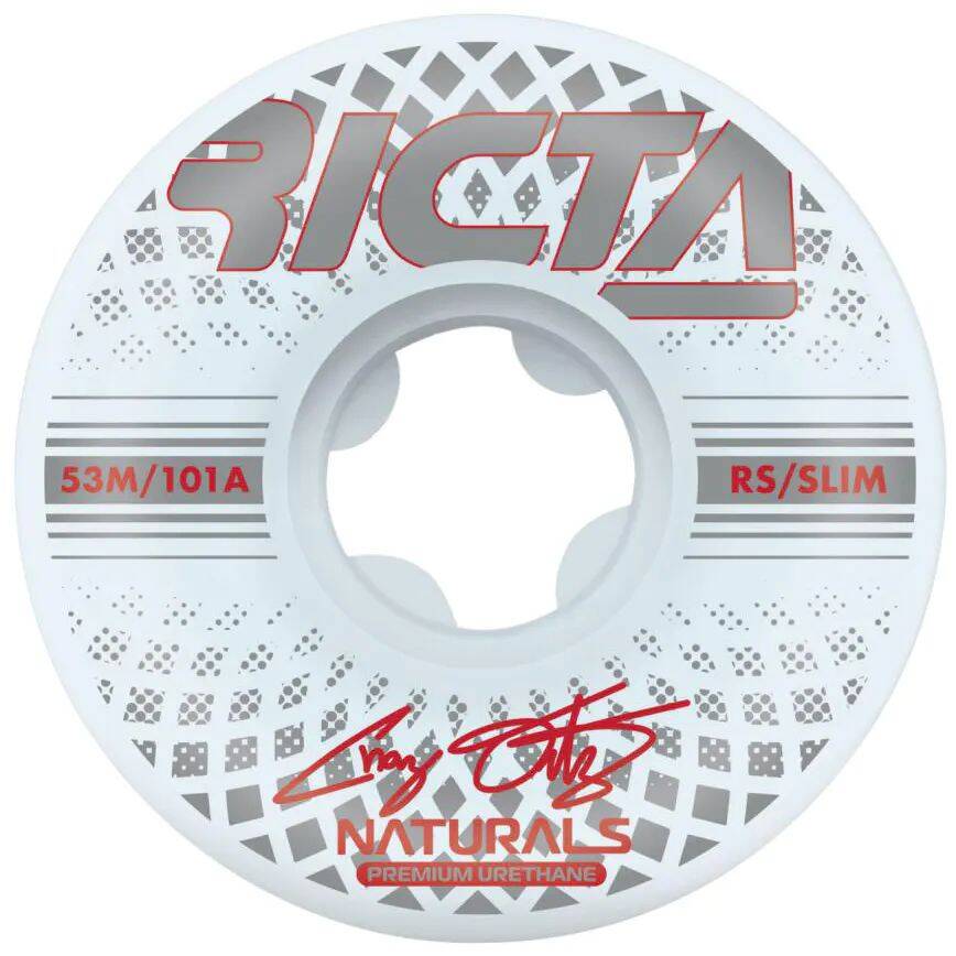 Ricta Ortiz Reflective Naturals Slim 101a Skateboard Wheels - White 53mm