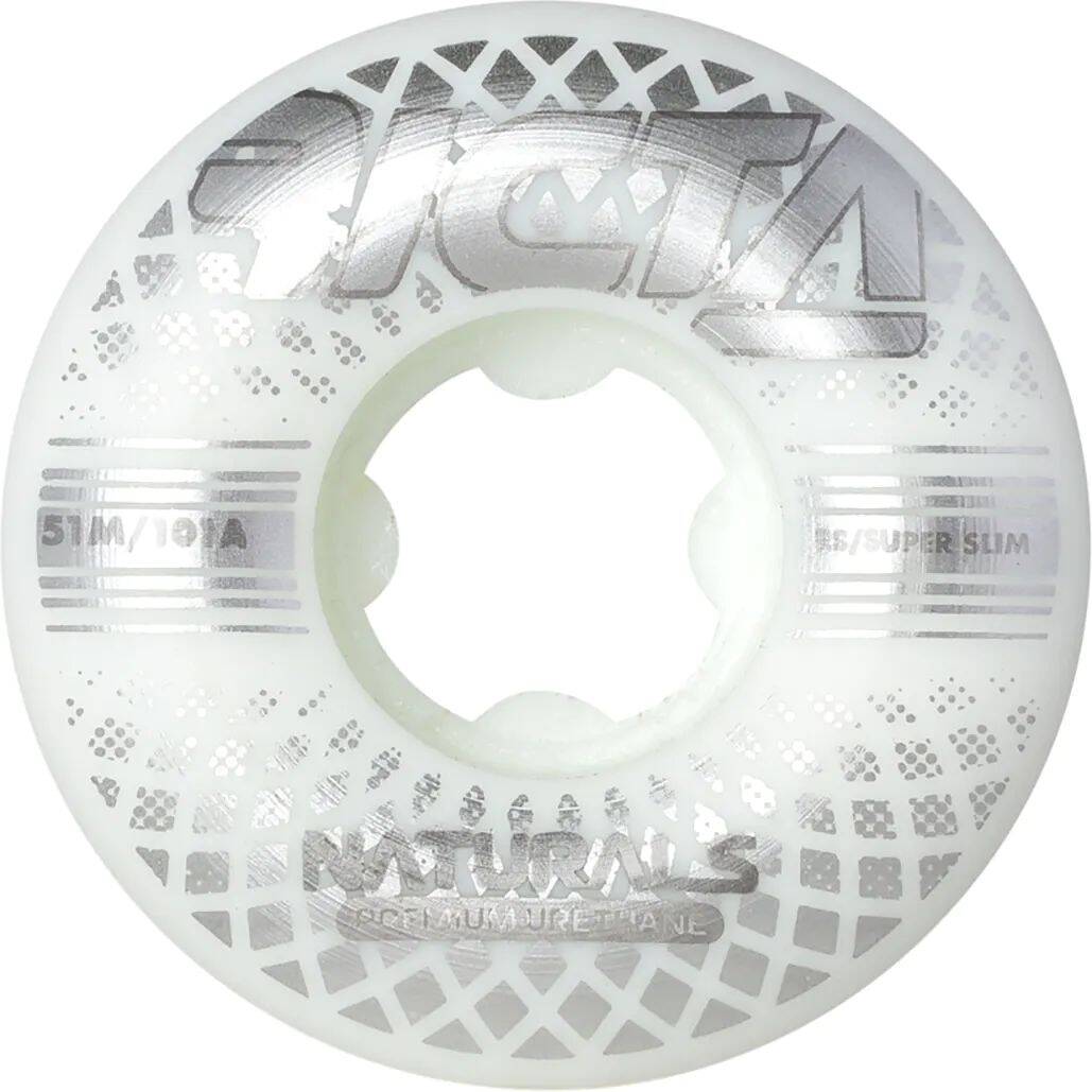 Ricta Reflective Naturals Super Slim 101a Skateboard Wheels - White 51mm