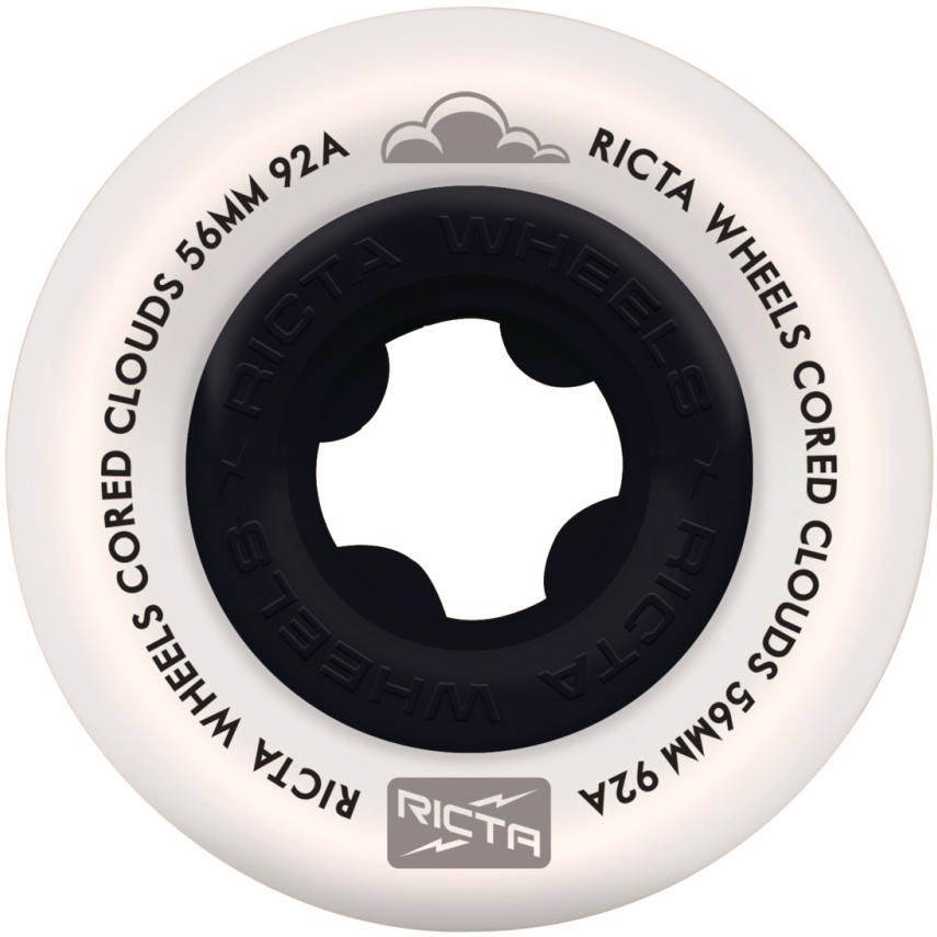 Ricta Cored Clouds Skateboard Wheels - Black 56mm