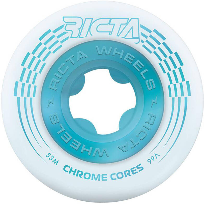Ricta Chrome Core 99a Skateboard Wheels - White 53mm