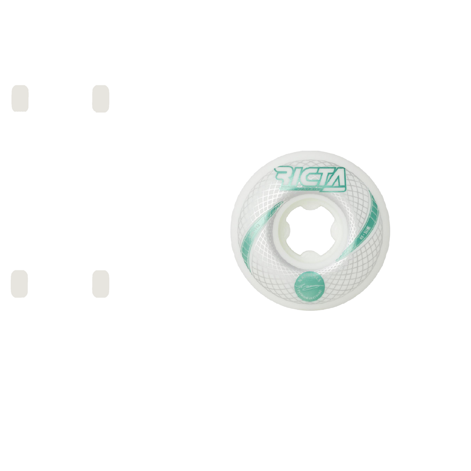 Ricta McCoy Vortex Naturals Slim Skateboard Wheels - White 54mm